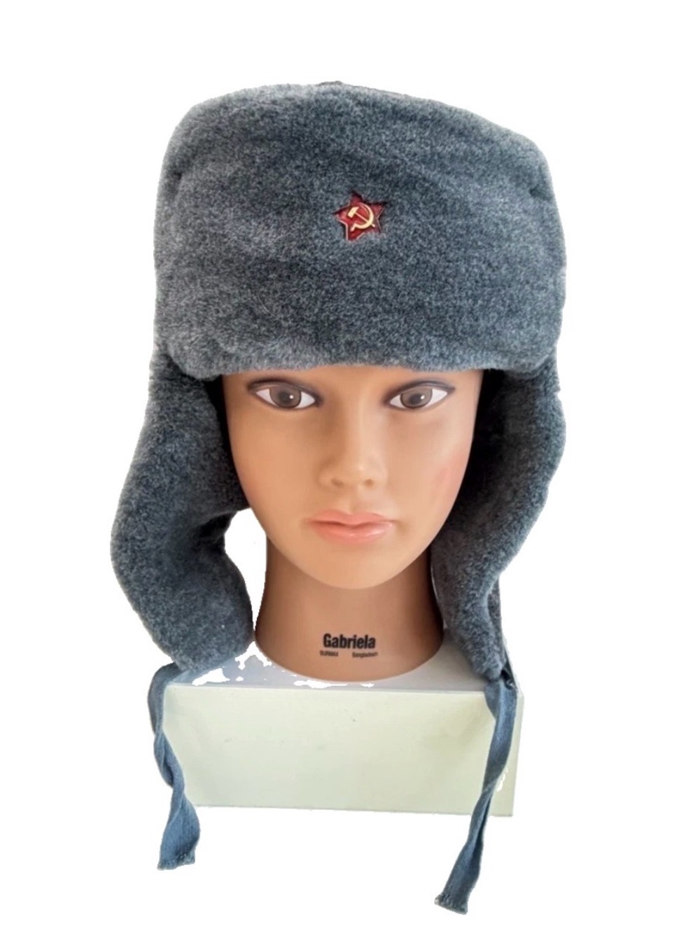 Russian Soviet Military 1980s Ushanka winter hat Red star Sz 58 7 1/4 Cosplay